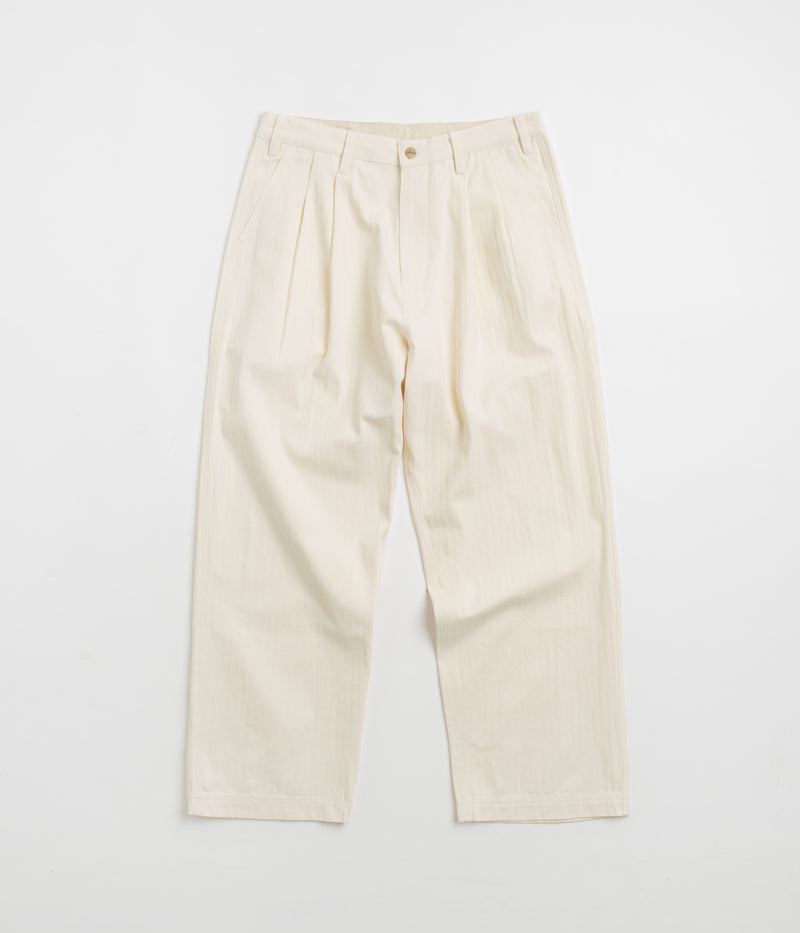 Butter Goods Pleated Trousers in Bone