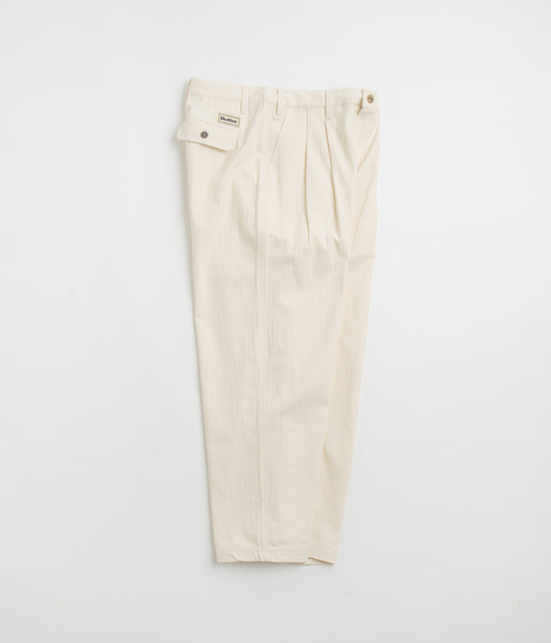 Butter Goods Pleated Trousers in Bone
