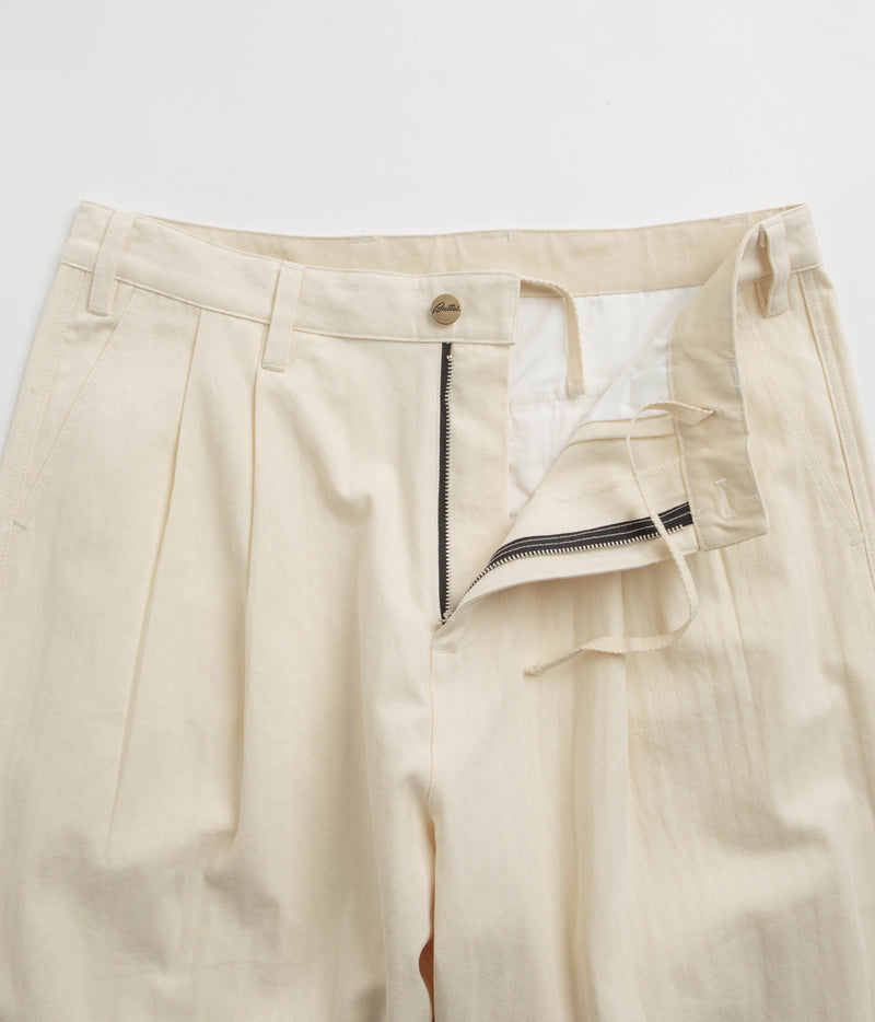 Butter Goods Pleated Trousers in Bone