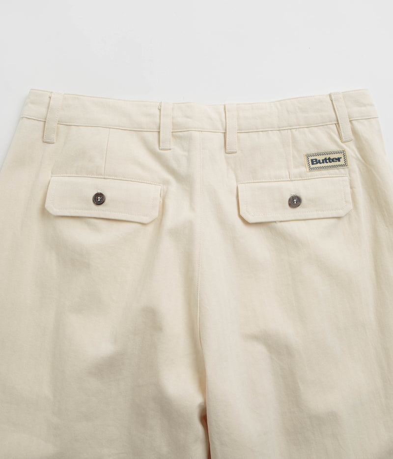 Butter Goods Pleated Trousers in Bone