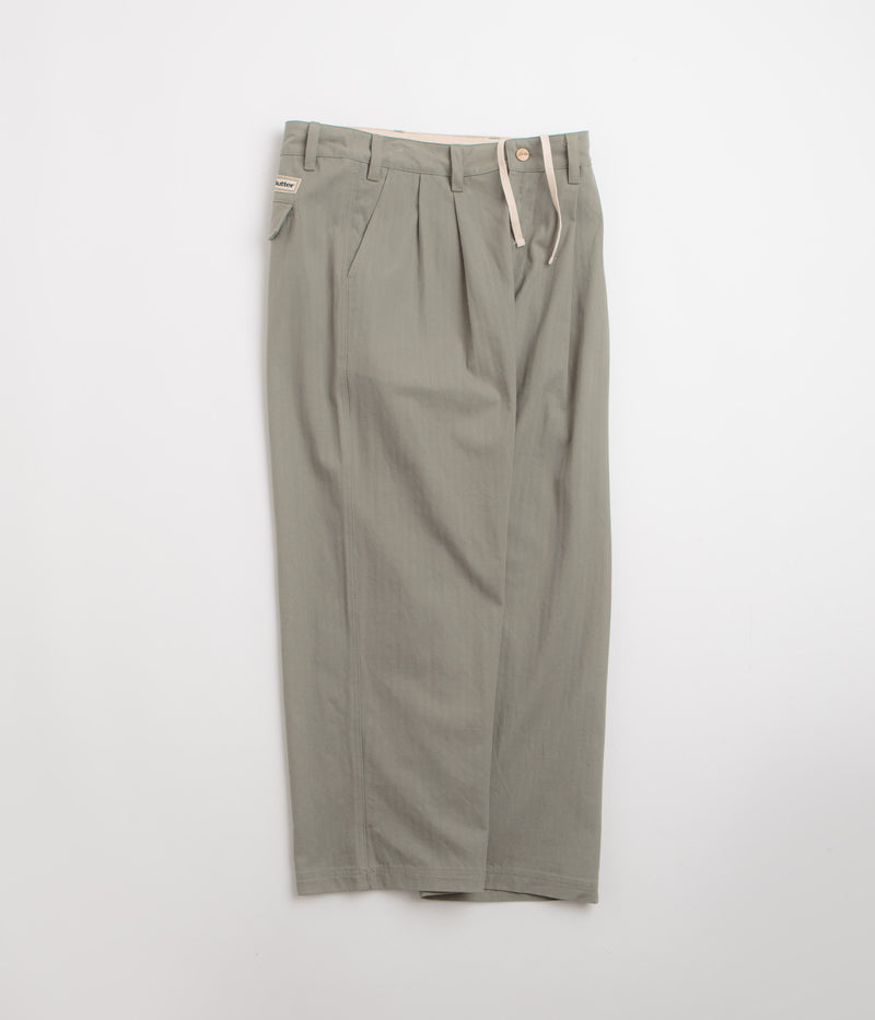 Butter Goods Pleated Trousers in Moss