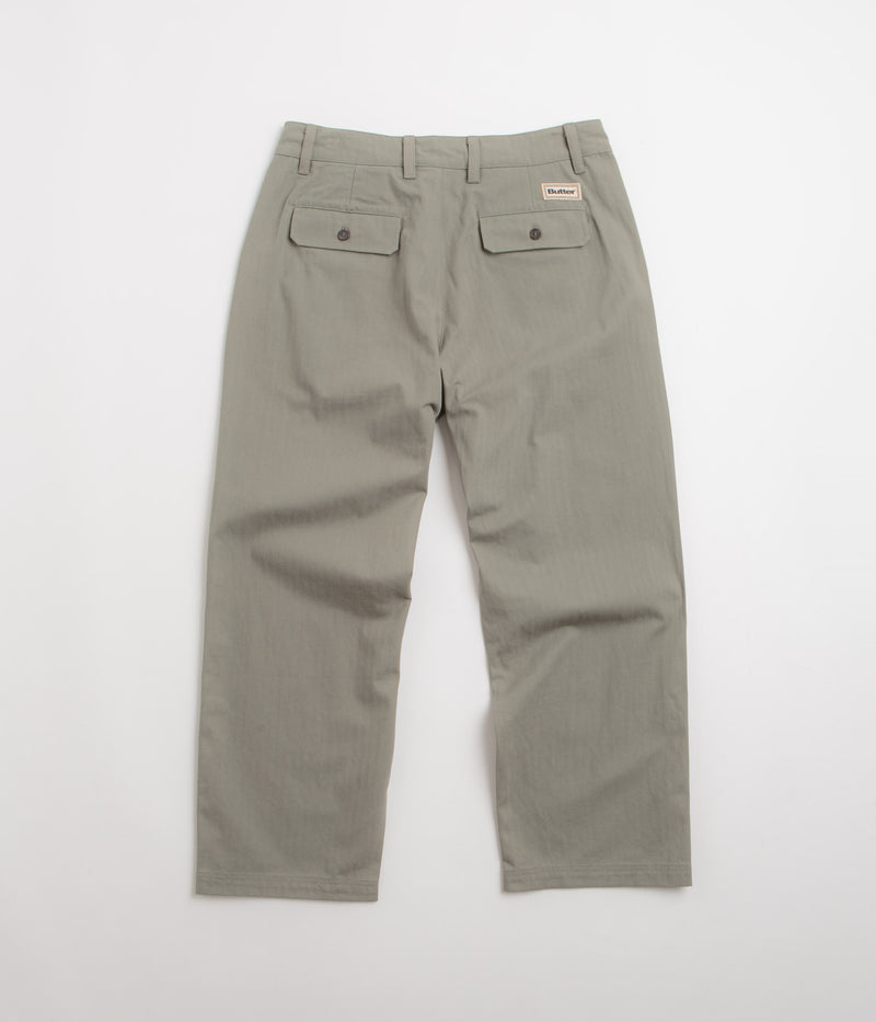 Butter Goods Pleated Trousers in Moss