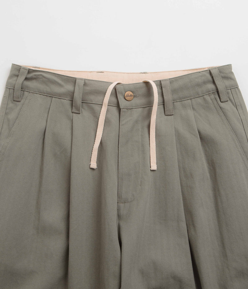 Butter Goods Pleated Trousers in Moss