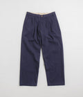 Butter Goods Pleated Trousers in Navy