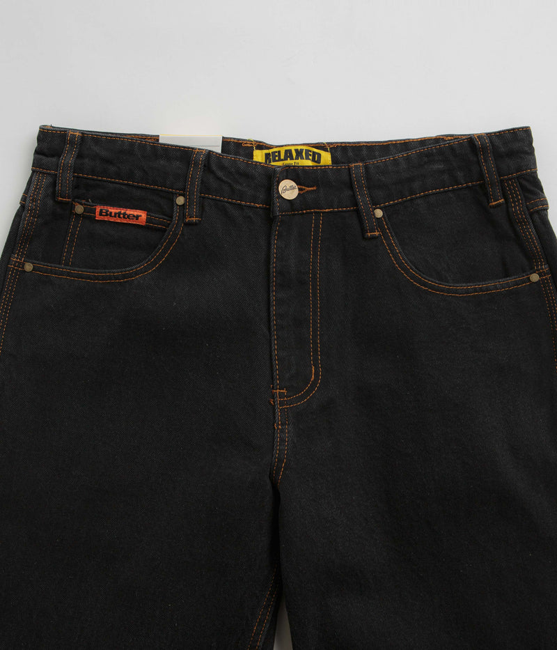 Butter Goods Relaxed Jeans in Washed Black and Black