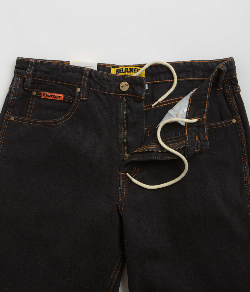 Butter Goods Relaxed Jeans in Washed Black and Black