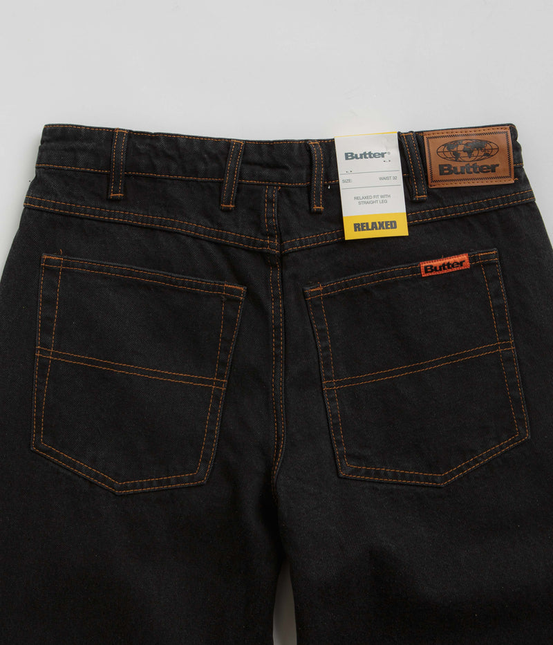 Butter Goods Relaxed Jeans in Washed Black and Black