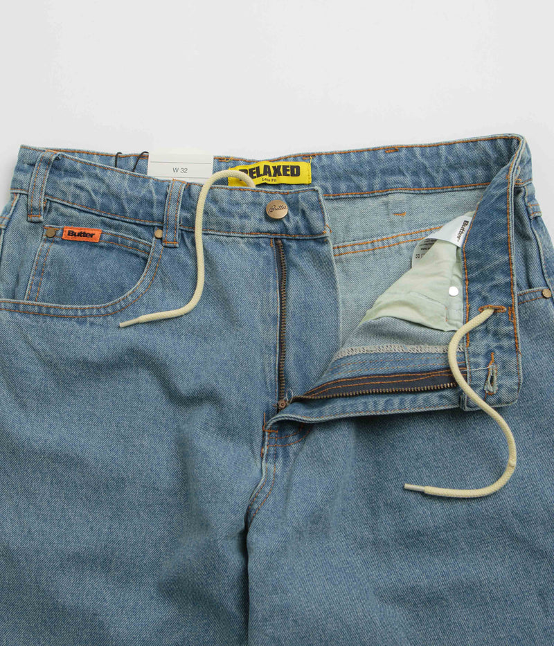 Butter Goods Relaxed Jeans in Washed Indigo and Indigo