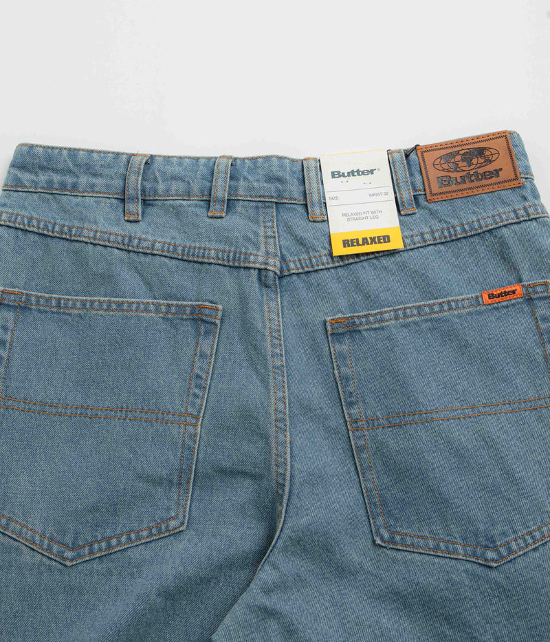 Butter Goods Relaxed Jeans in Washed Indigo and Indigo