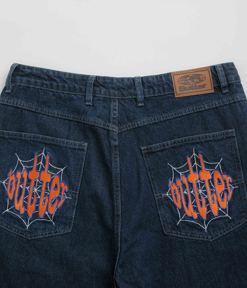 Butter Goods Spider Jeans in Dark Indigo