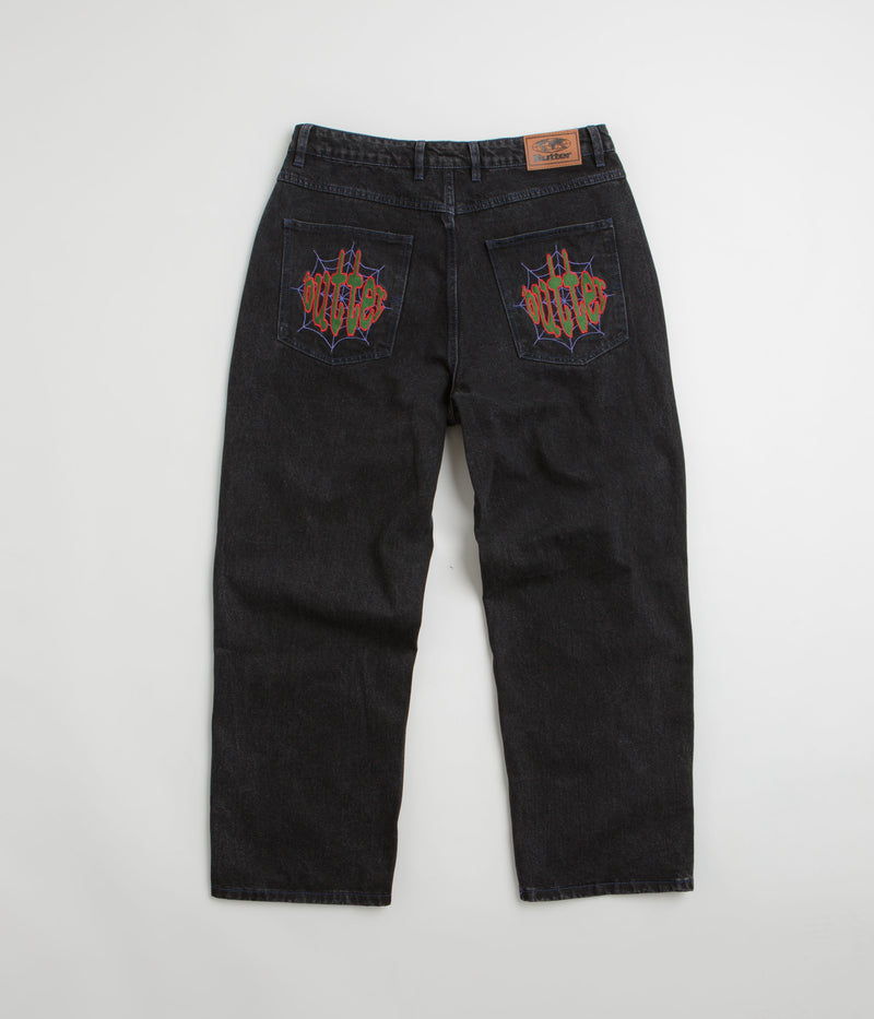 Butter Goods Spider Jeans in Washed Black