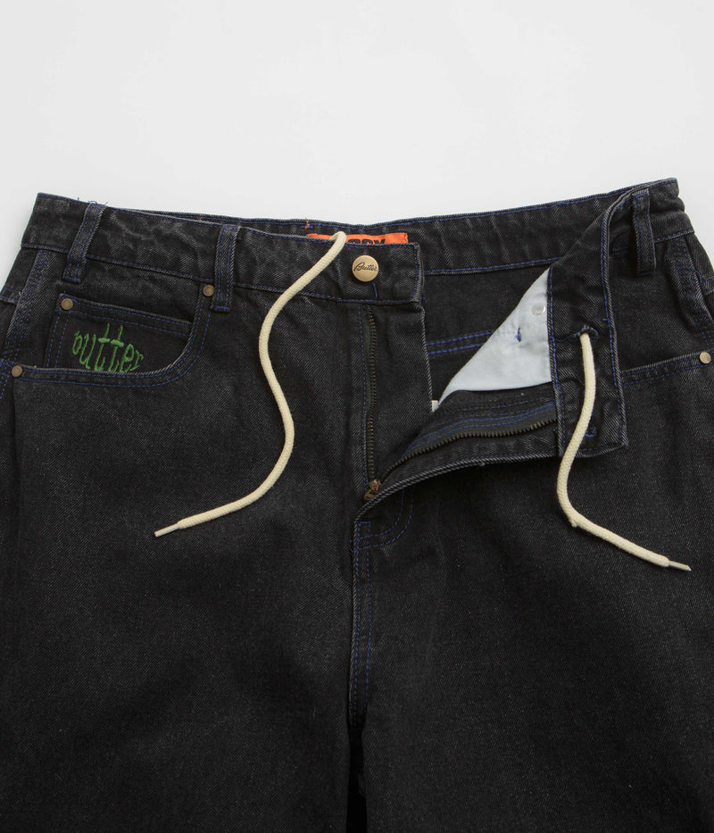 Butter Goods Spider Jeans in Washed Black