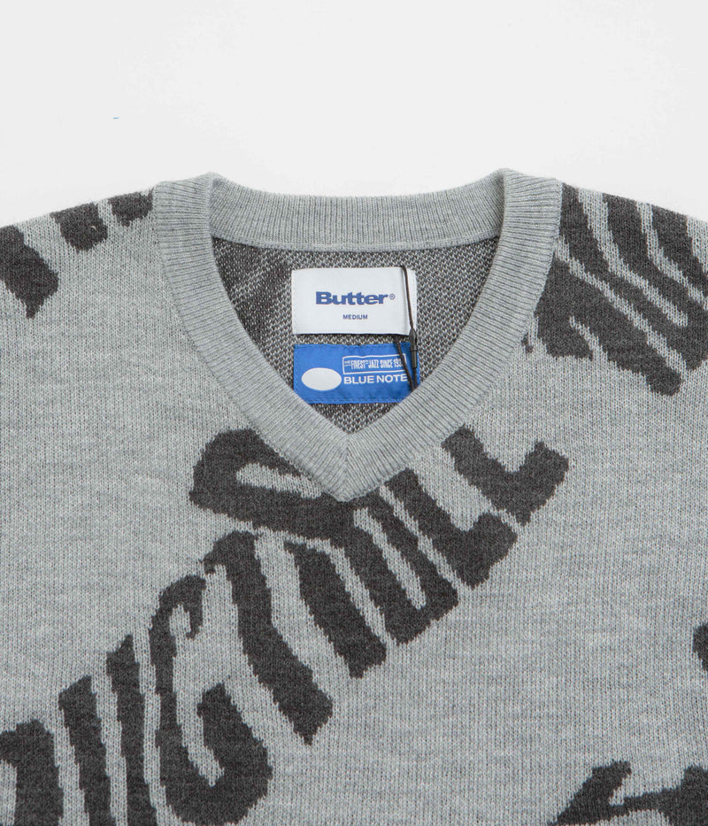 Butter Goods x Blue Note Indestructible Knitted Vest in Heather Grey
