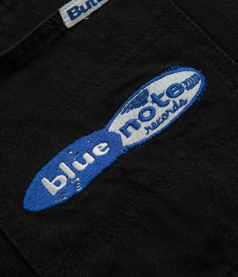 Butter Goods x Blue Note Pleated Denim Shorts in Washed Black