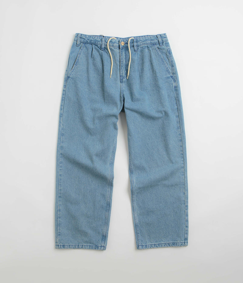 Butter Goods x Blue Note Pleated Jeans in Washed Indigo