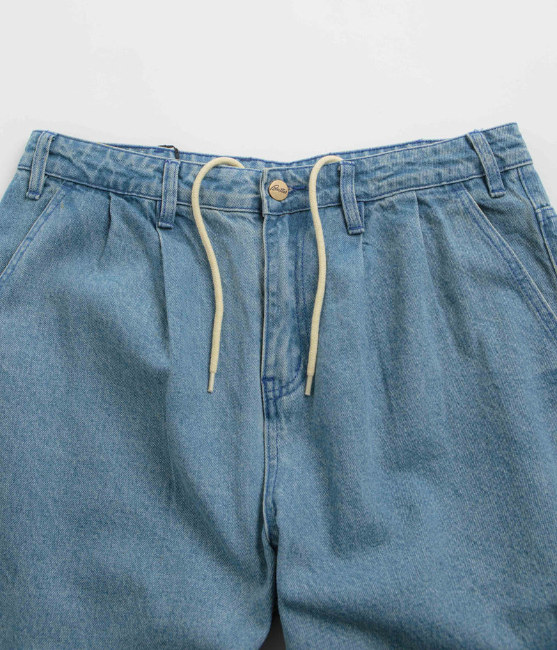 Butter Goods x Blue Note Pleated Jeans in Washed Indigo