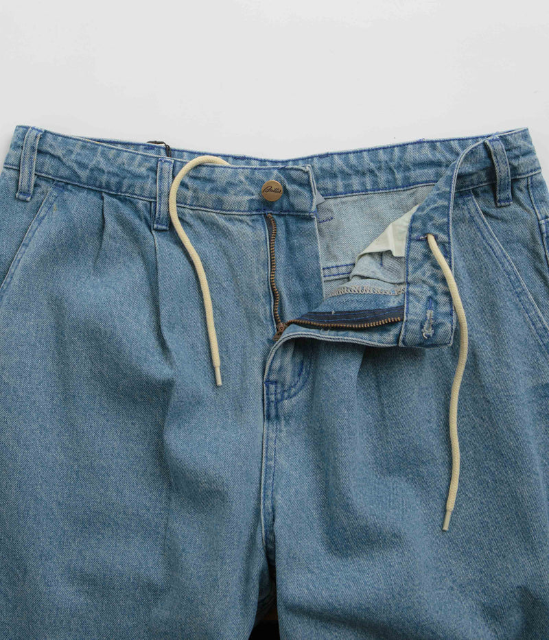 Butter Goods x Blue Note Pleated Jeans in Washed Indigo