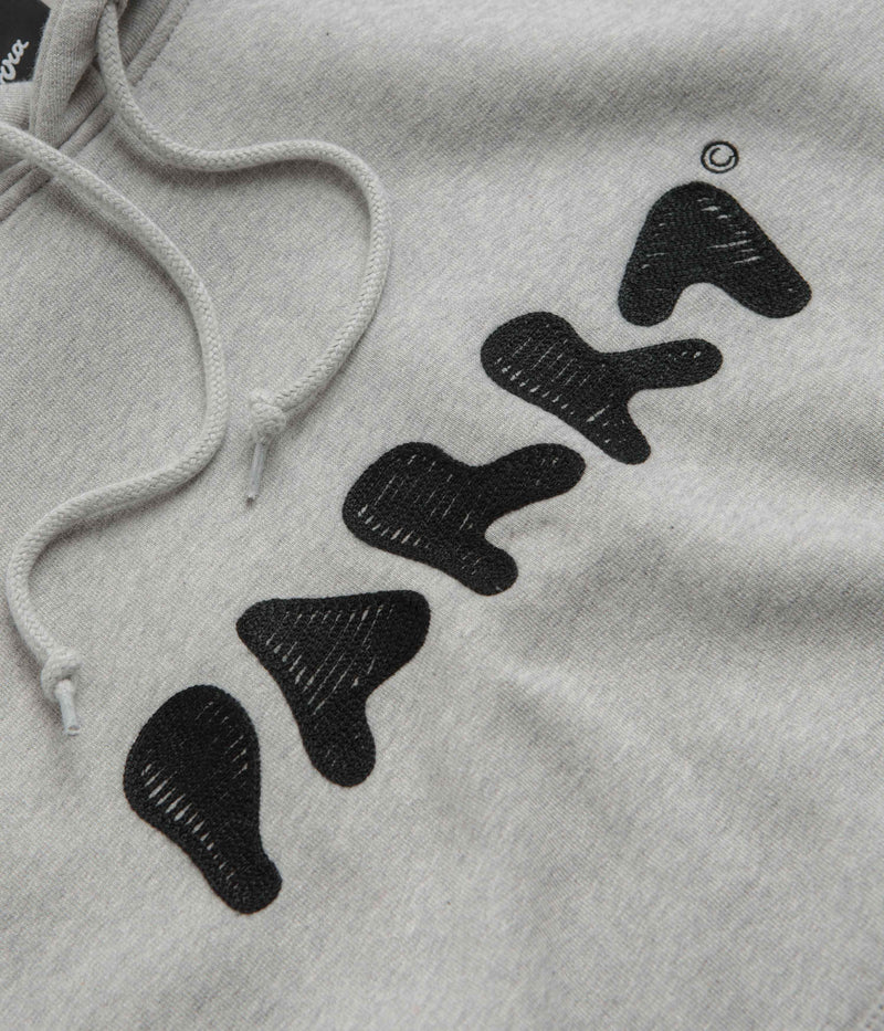 by Parra Blob Logo Hoodie in Heather Grey