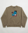 by Parra Future Visions Crewneck Sweatshirt in Stone Grey