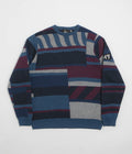 by Parra Patched Your Work Knitted Sweatshirt in Blue