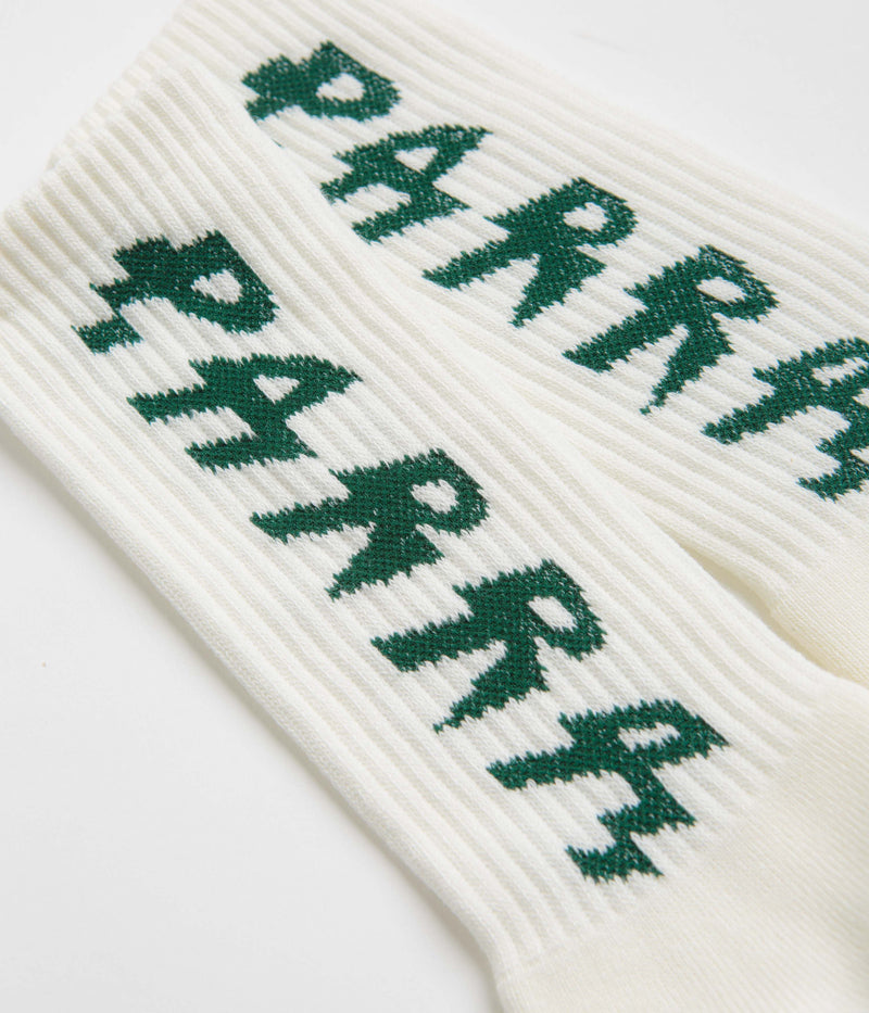 by Parra Shocker Logo Crew Socks in White and White