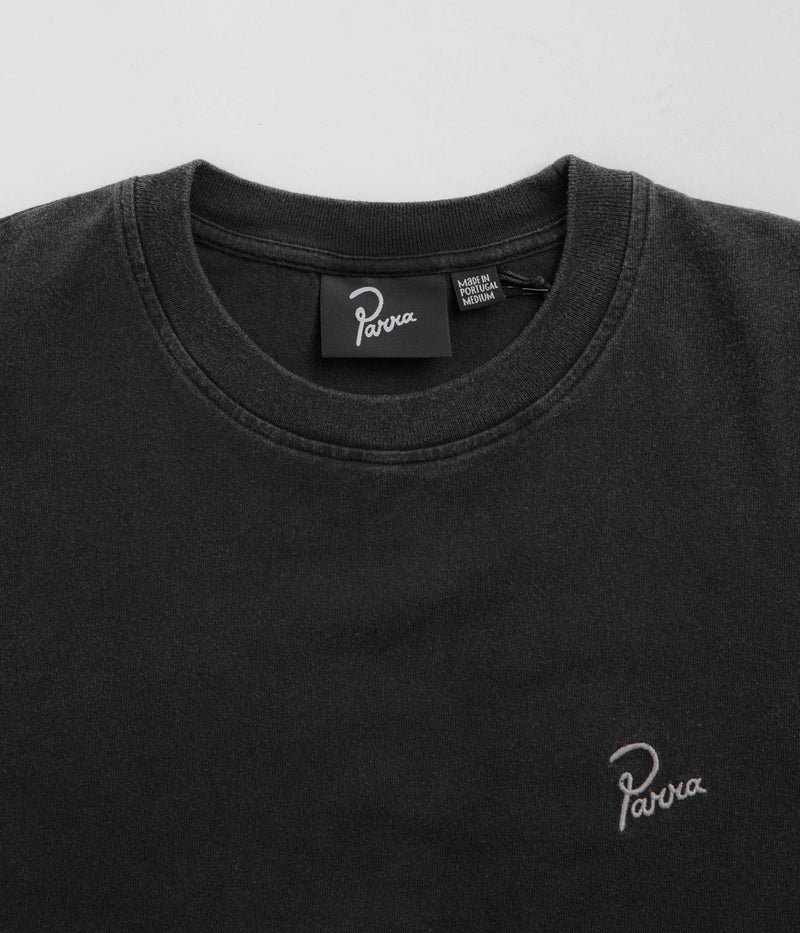 by Parra Signature T-Shirt in Washed Black