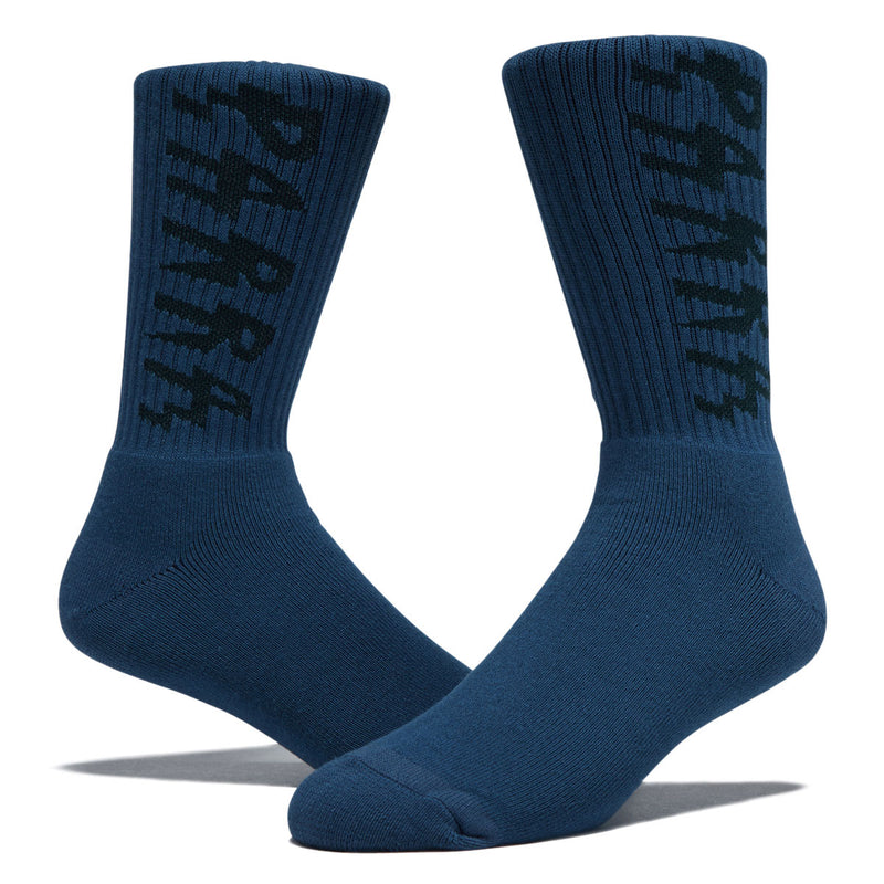By Parra Spiked Logo Crew Socks - Dark Mallard Green