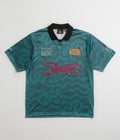 by Parra Sports Flage Polo Shirt in Deep Sea Green