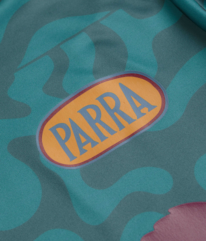 by Parra Sports Flage Polo Shirt in Deep Sea Green