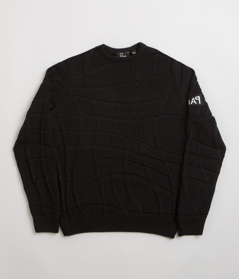 by Parra Your Boring Abstract Village Knitted Sweatshirt in Black