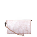 Bed Stu Cadence Wallet, Clutch and Crossbody Women's bag, purse in natural white leather. Side view.