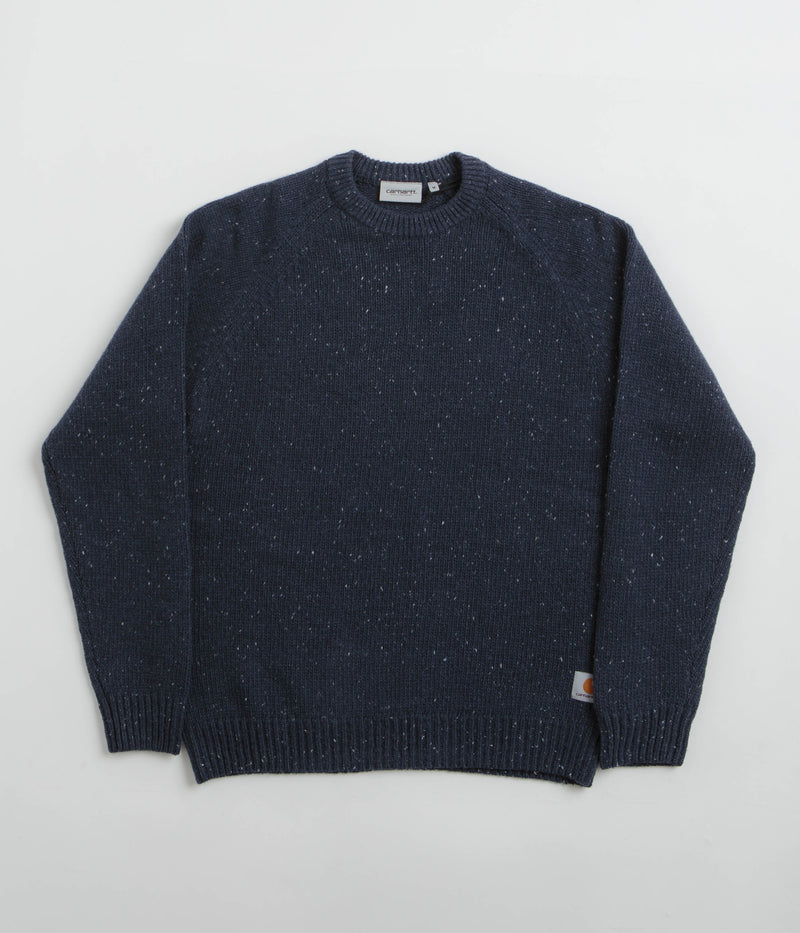 Carhartt Anglistic Crewneck Sweatshirt in Speckled Air Force Blue