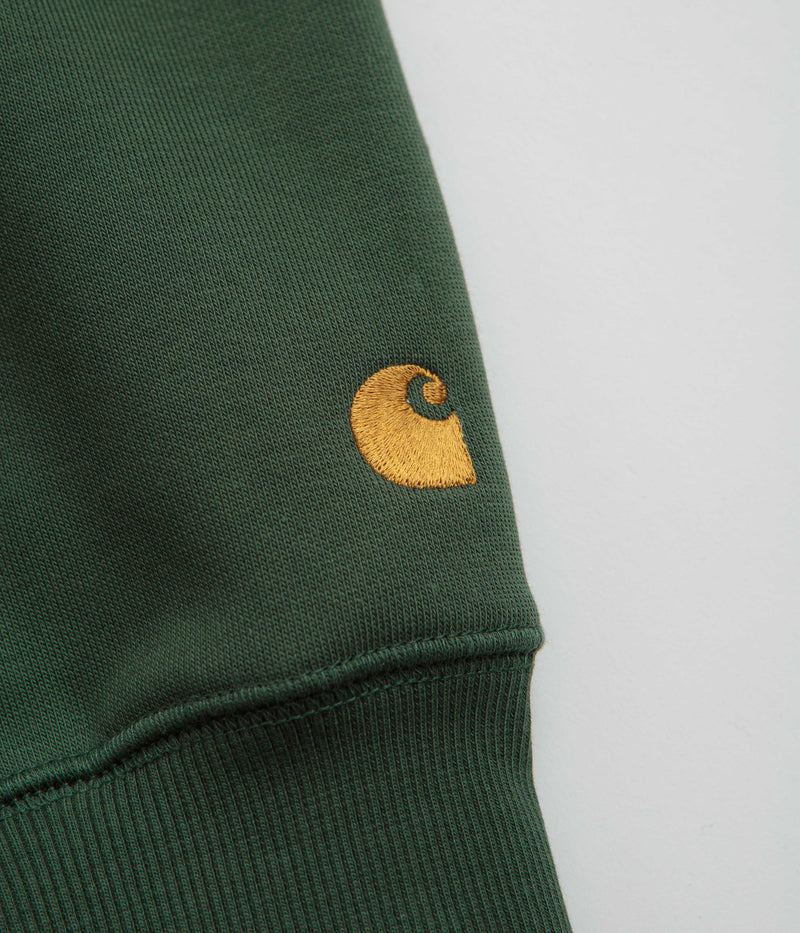 Carhartt Chase Hoodie in Sycamore Tree and Gold
