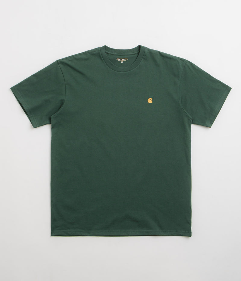 Carhartt Chase T-Shirt in Sycamore Tree and Gold