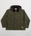 Carhartt Clarton Jacket in Office Green and Black