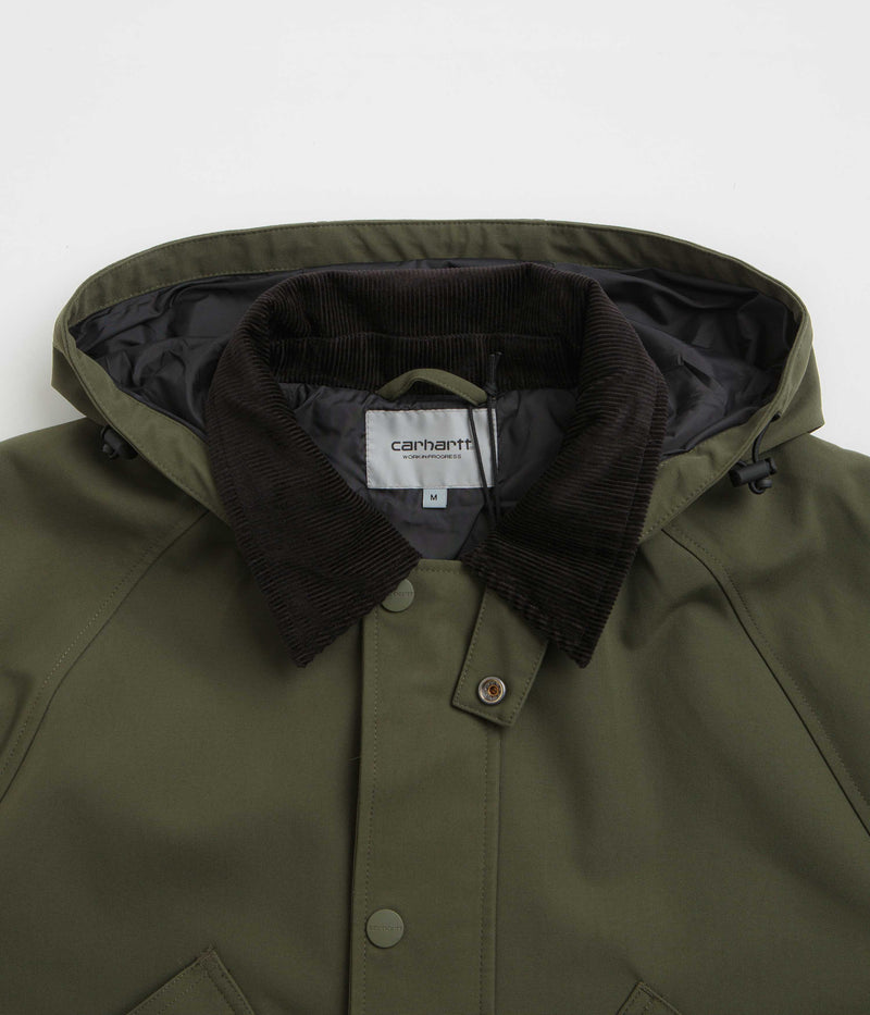 Carhartt Clarton Jacket in Office Green and Black