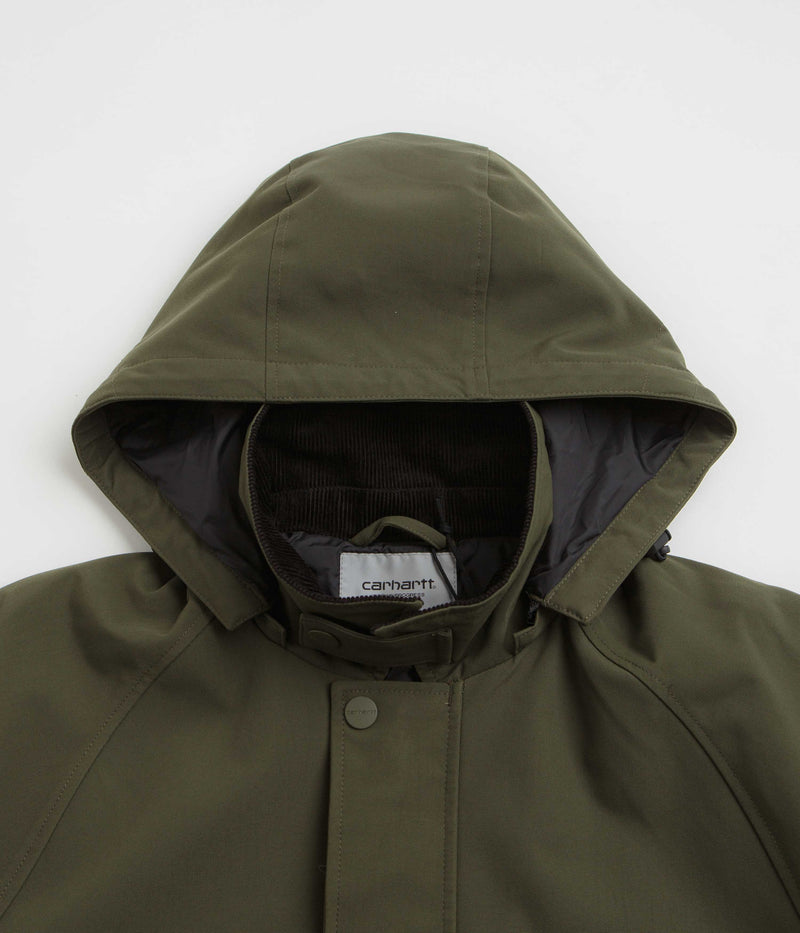 Carhartt Clarton Jacket in Office Green and Black
