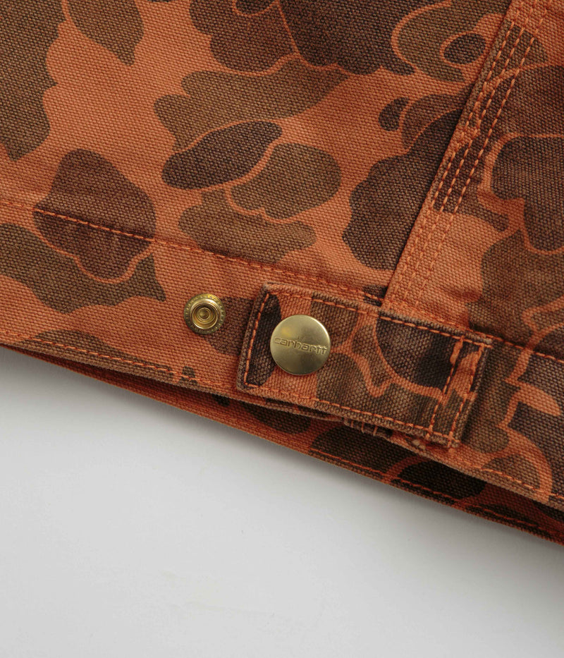 Carhartt Duck Detroit Jacket in Camo Duck and Green / Turmeric