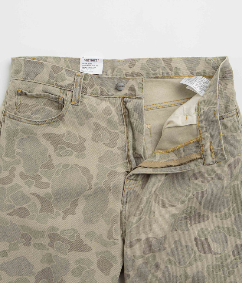 Carhartt Duck Landon Pants in Camo Duck and Black