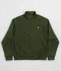 Carhartt Half Zip American Script Sweatshirt in Tarragon