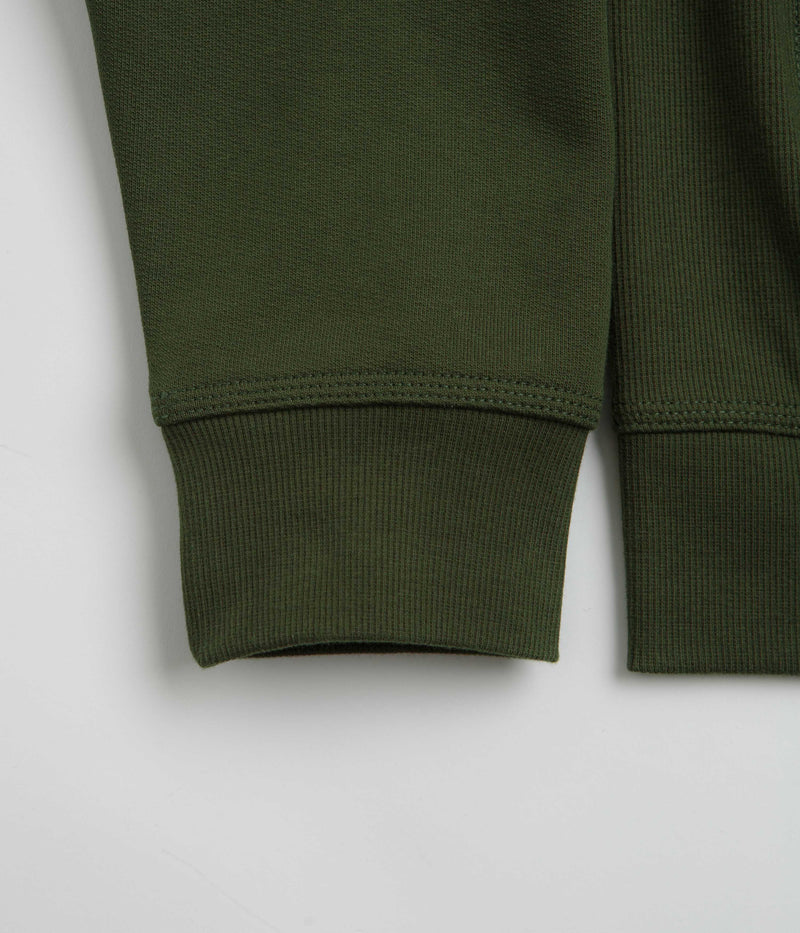 Carhartt Half Zip American Script Sweatshirt in Tarragon