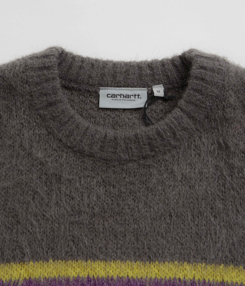 Carhartt Merton Crewneck Sweatshirt in Sundling Stripe and Aura
