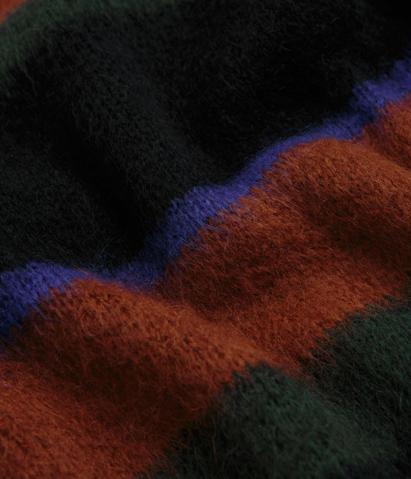 Carhartt Merton Crewneck Sweatshirt in Sundling Stripe and Deep Hamilton Brown