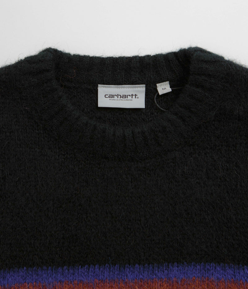 Carhartt Merton Crewneck Sweatshirt in Sundling Stripe and Deep Hamilton Brown