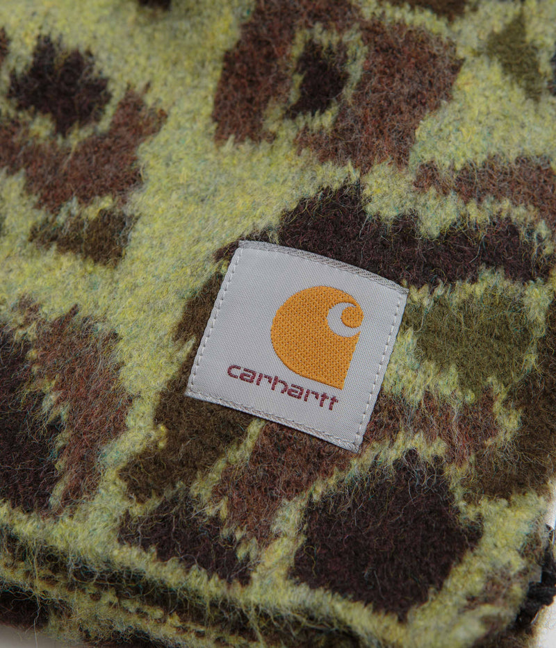 Carhartt Palmer Scarf in Camo Duck Jacquard and Green