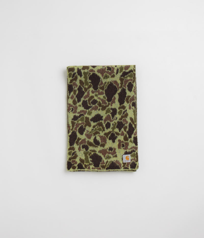 Carhartt Palmer Scarf in Camo Duck Jacquard and Green