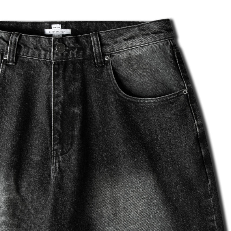 CCS Baggy Straight Denim Jeans - Pavement Black