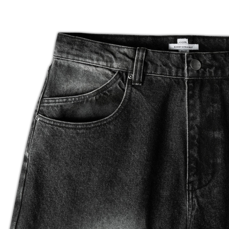 CCS Baggy Straight Denim Jeans - Pavement Black