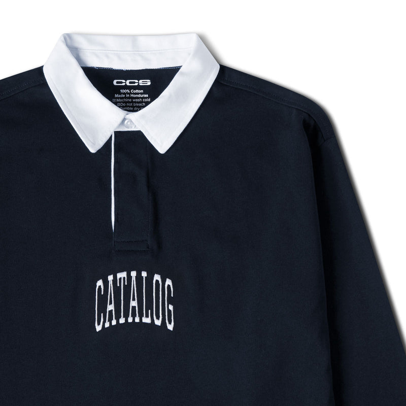 CCS Catalog Embroidered Rugby Shirt - Navy