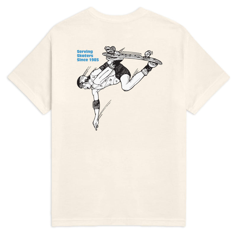 CCS June 1985 Ad T-Shirt - Vintage White/Blue